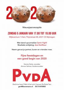 openbare nieuwjaarsborrel pvda Nijmegen 2020